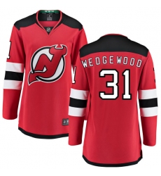 Women's New Jersey Devils #31 Scott Wedgewood Fanatics Branded Red Home Breakaway NHL Jersey