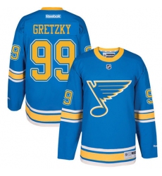 Youth Reebok St. Louis Blues #99 Wayne Gretzky Premier Blue 2017 Winter Classic NHL Jersey