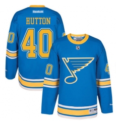 Youth Reebok St. Louis Blues #40 Carter Hutton Authentic Blue 2017 Winter Classic NHL Jersey