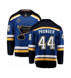 Men's St. Louis Blues #44 Chris Pronger Fanatics Branded Royal Blue Home Breakaway 2019 Stanley Cup Champions Hockey Jersey
