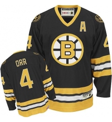 Youth CCM Boston Bruins #4 Bobby Orr Premier Black Throwback NHL Jersey