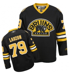 Youth Reebok Boston Bruins #79 Jeremy Lauzon Authentic Black Third NHL Jersey