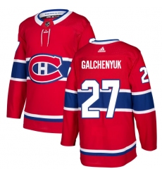Men's Adidas Montreal Canadiens #27 Alex Galchenyuk Premier Red Home NHL Jersey