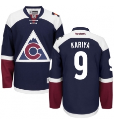 Women's Reebok Colorado Avalanche #9 Paul Kariya Premier Blue Third NHL Jersey
