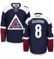 Women's Reebok Colorado Avalanche #8 Joe Colborne Premier Blue Third NHL Jersey