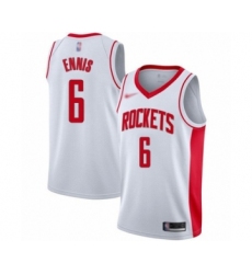 Youth Houston Rockets #6 Tyler Ennis Swingman White Finished Basketball Jersey - Association Edition