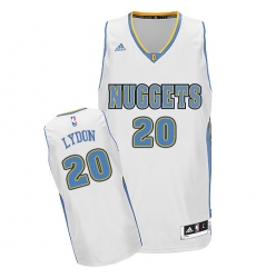 Men's Adidas Denver Nuggets #20 Tyler Lydon Swingman White Home NBA Jersey