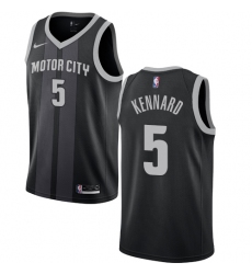 Women's Nike Detroit Pistons #5 Luke Kennard Swingman Black NBA Jersey - City Edition