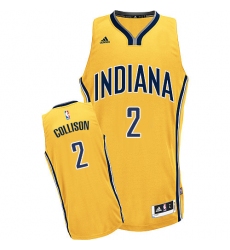 Men's Adidas Indiana Pacers #2 Darren Collison Swingman Gold Alternate NBA Jersey