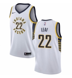 Youth Nike Indiana Pacers #22 T. J. Leaf Authentic White NBA Jersey - Association Edition