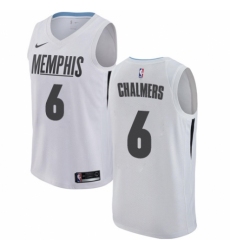 Men's Nike Memphis Grizzlies #6 Mario Chalmers Authentic White NBA Jersey - City Edition