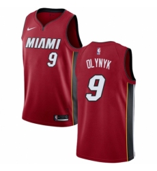 Youth Nike Miami Heat #9 Kelly Olynyk Swingman Red NBA Jersey Statement Edition