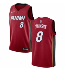 Men's Nike Miami Heat #8 Tyler Johnson Swingman Red NBA Jersey Statement Edition