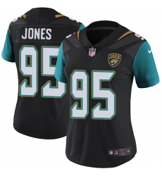 Women's Nike Jacksonville Jaguars #95 Abry Jones Black Alternate Vapor Untouchable Elite Player NFL Jersey