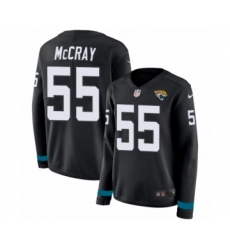 Women's Nike Jacksonville Jaguars #55 Lerentee McCray Limited Black Therma Long Sleeve NFL Jersey