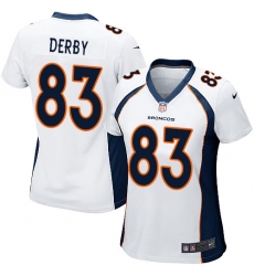 Women's Nike Denver Broncos #83 A.J. Derby Game White NFL Jersey