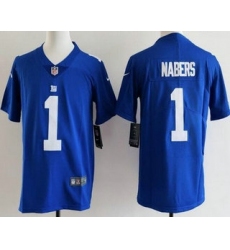 Youth New York Giants #1 Malik Nabers Limited Blue Vapor Jersey