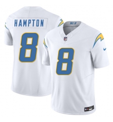 Men's Los Angeles Chargers #8 Omarion Hampton White 2025 F.U.S.E. Vapor Limited Football Stitched Jersey