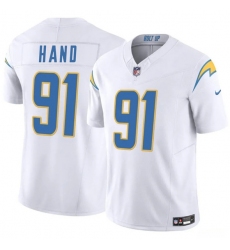 Men's Los Angeles Chargers #91 Da'Shawn Hand White 2025 F.U.S.E. Vapor Limited Football Stitched Jersey
