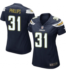 Women's Nike Los Angeles Chargers #31 Adrian Phillips Game Navy Blue Team Color NFL Jersey