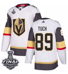Youth Adidas Vegas Golden Knights #89 Alex Tuch Authentic White Away 2018 Stanley Cup Final NHL Jersey