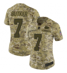 Women's Nike Kansas City Chiefs #7 Harrison Butker Limited Camo 2018 Salute to Service NFL Jersey