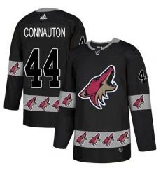 Men's Adidas Arizona Coyotes #44 Kevin Connauton Authentic Black Team Logo Fashion NHL Jersey