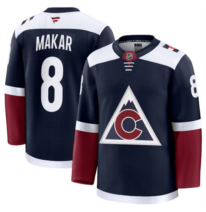 Men's Colorado Avalanche #8 Cale Makar Navy 2024-25 Alternate Stitched Jersey