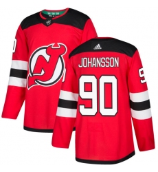 Men's Adidas New Jersey Devils #90 Marcus Johansson Premier Red Home NHL Jersey