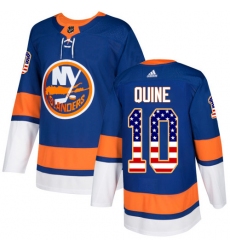 Youth Adidas New York Islanders #10 Alan Quine Authentic Royal Blue USA Flag Fashion NHL Jersey