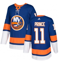 Youth Adidas New York Islanders #11 Shane Prince Premier Royal Blue Home NHL Jersey