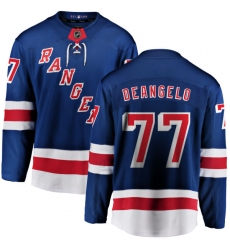 Youth New York Rangers #77 Anthony DeAngelo Fanatics Branded Royal Blue Home Breakaway NHL Jersey