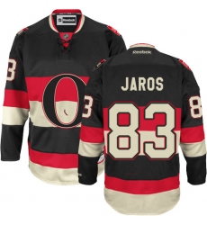Men's Reebok Ottawa Senators #83 Christian Jaros Authentic Black Third NHL Jersey