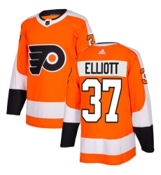 Men's Adidas Philadelphia Flyers #37 Brian Elliott Premier Orange Home NHL Jersey