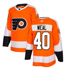 Men's Adidas Philadelphia Flyers #40 Jordan Weal Premier Orange Home NHL Jersey
