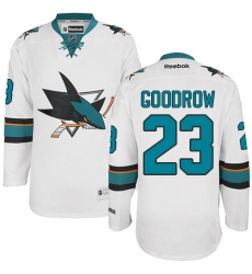 Youth Reebok San Jose Sharks #23 Barclay Goodrow Authentic White Away NHL Jersey