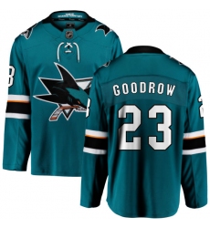 Youth San Jose Sharks #23 Barclay Goodrow Fanatics Branded Teal Green Home Breakaway NHL Jersey
