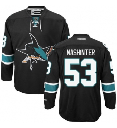 Women's Reebok San Jose Sharks #53 Brandon Mashinter Premier Black Third NHL Jersey