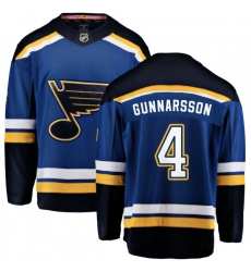 Youth St. Louis Blues #4 Carl Gunnarsson Fanatics Branded Royal Blue Home Breakaway NHL Jersey