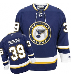 Youth Reebok St. Louis Blues #39 Nate Prosser Authentic Navy Blue Third NHL Jersey