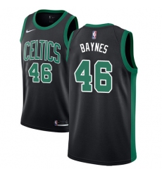 Men's Adidas Boston Celtics #46 Aron Baynes Swingman Black NBA Jersey - Statement Edition