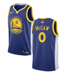 Men's Nike Golden State Warriors #0 Patrick McCaw Swingman Royal Blue Road 2018 NBA Finals Bound NBA Jersey - Icon Edition