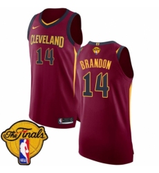 Youth Nike Cleveland Cavaliers #14 Terrell Brandon Authentic Maroon 2018 NBA Finals Bound NBA Jersey - Icon Edition