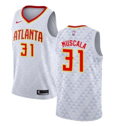 Men's Nike Atlanta Hawks #31 Mike Muscala Swingman White NBA Jersey - Association Edition