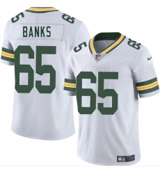 Men's Green Bay Packers #65 Aaron Banks White 2025 Vapor Untouchable Limited Football Stitched Jersey