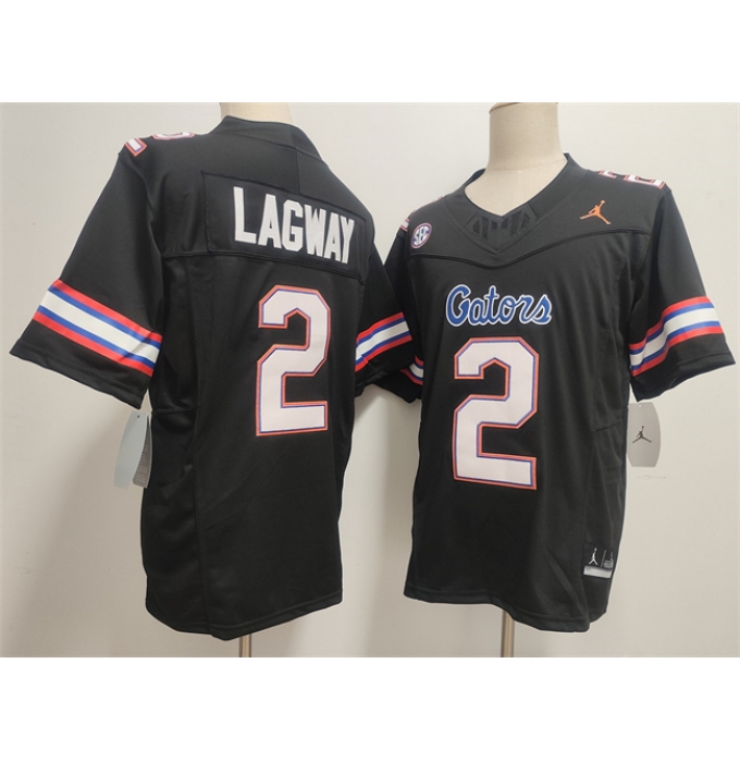 Men's Florida Gators #2 DJ Lagway Black F.U.S.E. Stitched Jersey