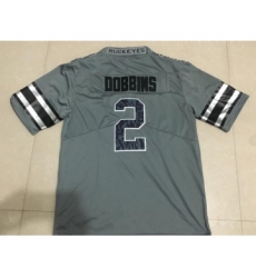 Ohio State Buckeyes 2 J.K. Dobbins Gray Shadow College Football Jersey