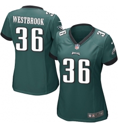 Women's Nike Philadelphia Eagles #36 Brian Westbrook Game Midnight Green Team Color NFL Jersey