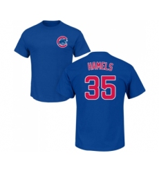 Baseball Chicago Cubs #35 Cole Hamels Royal Blue Name & Number T-Shirt
