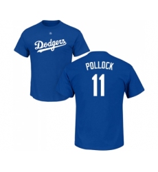 Baseball Los Angeles Dodgers #11 A. J. Pollock Royal Blue Name & Number T-Shirt